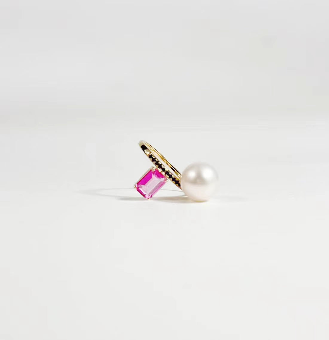 Dancing Melody Pink Topaz Ring