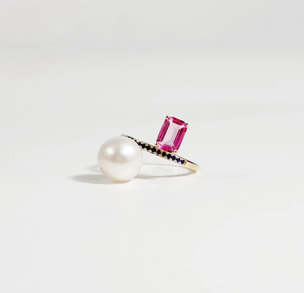 Dancing Melody Pink Topaz Ring