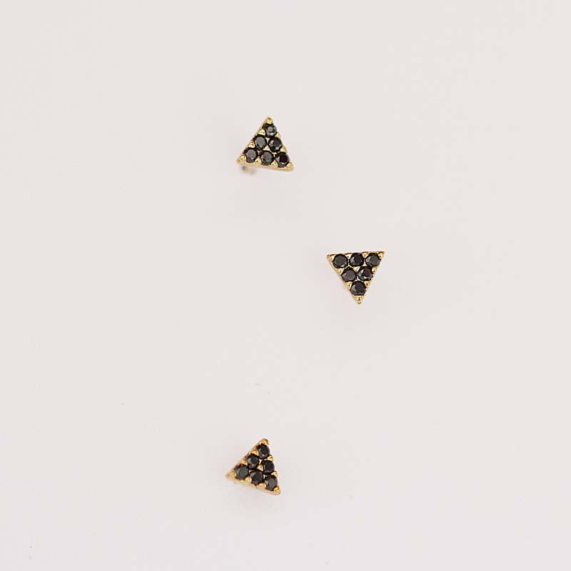 Solid 9K Gold Magical Triangle Earrings