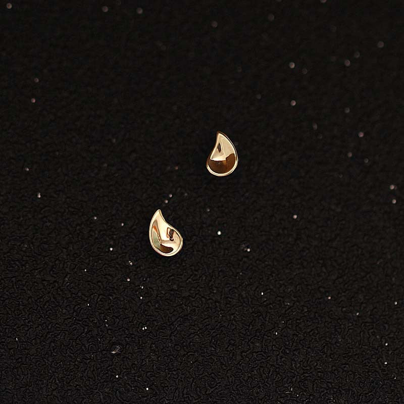 Solid 9K Gold Tear Earrings