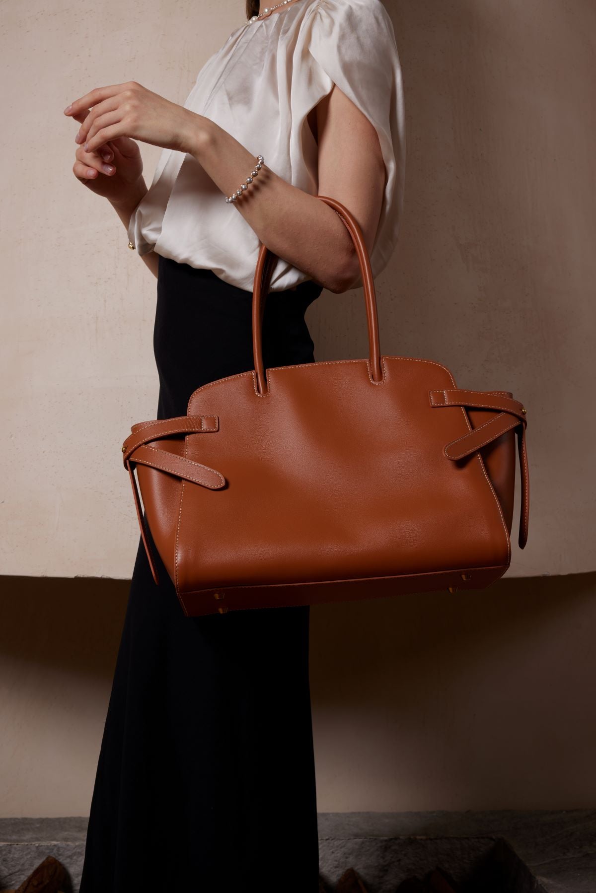 Noeud Voyage Tote Bag - Caramel