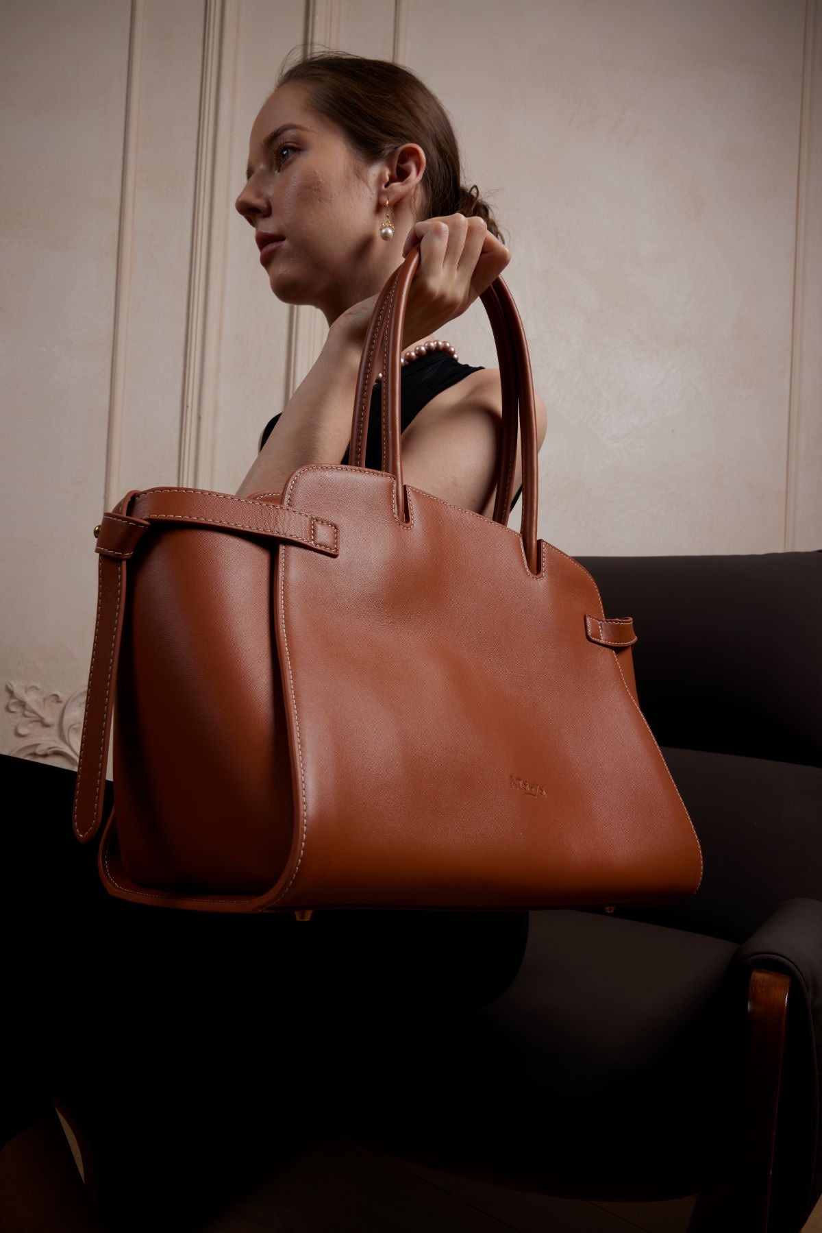 Noeud Voyage Tote Bag - Caramel