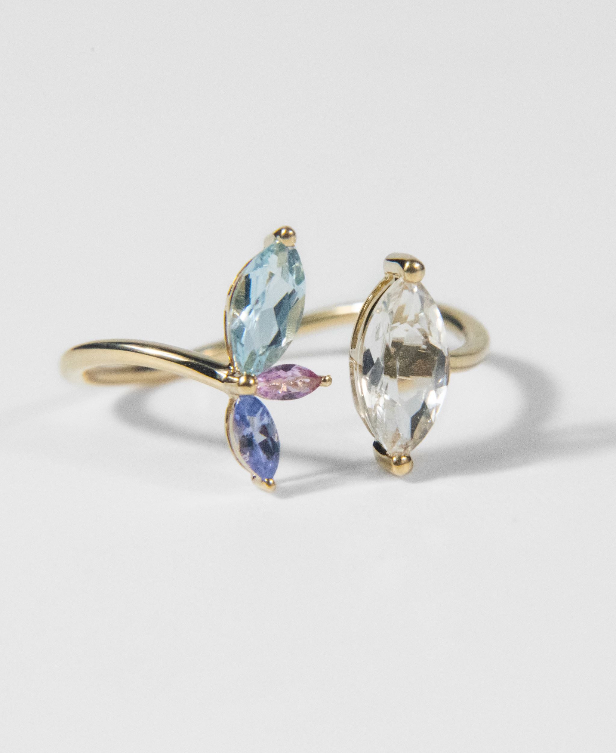 Topaz Tanzanite and Sapphire Ring