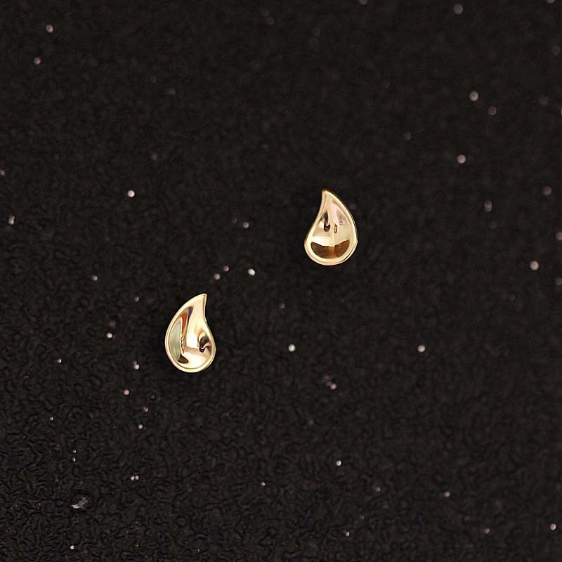 Solid 9K Gold Tear Earrings